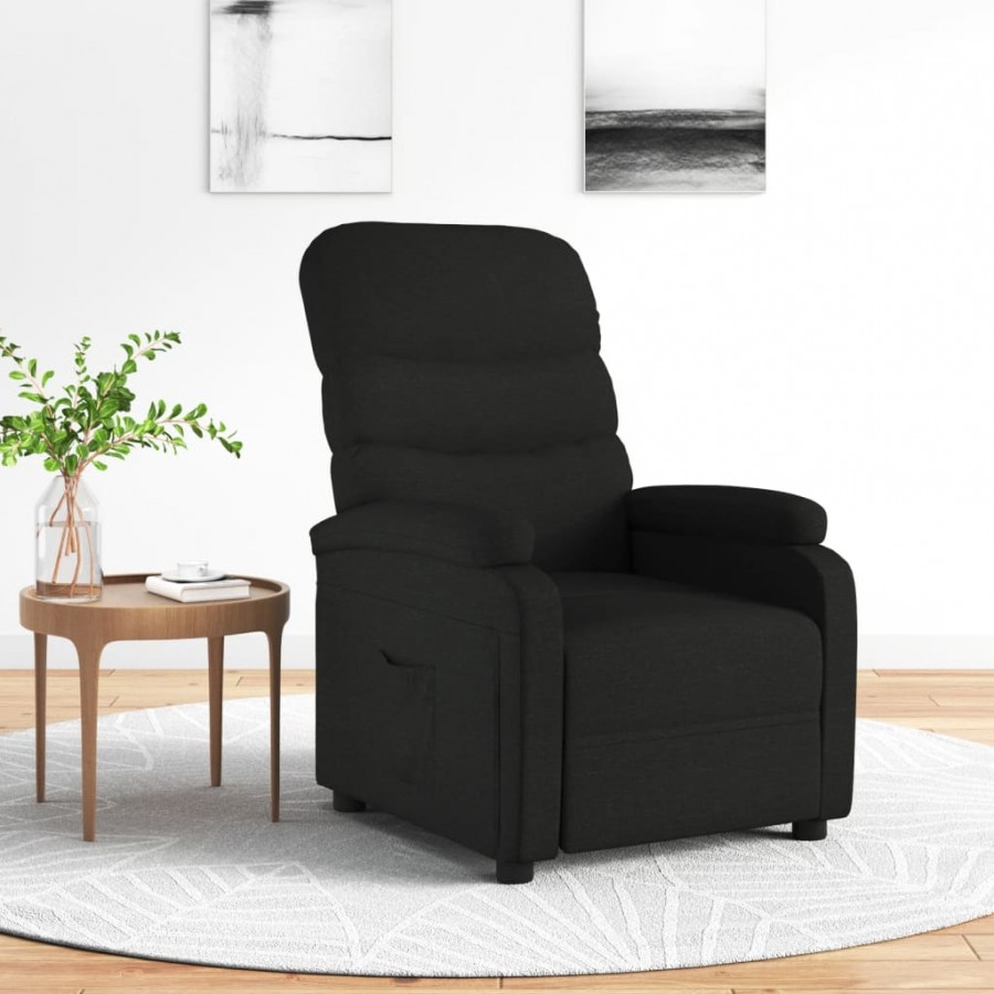 Fauteuil inclinable Noir Tissu