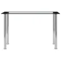 Table à manger Noir et transparent 120x60x75 cm Verre trempé