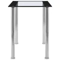Table à manger Noir et transparent 120x60x75 cm Verre trempé