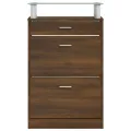Armoire à chaussures Chêne marron 63x24x104cm Bois d'ingénierie