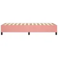Cadre de lit sans matelas rose 90x190 cm velours