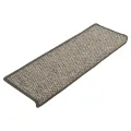 Tapis d'escalier autocollants 15 pcs 65x21x4 cm Gris et beige