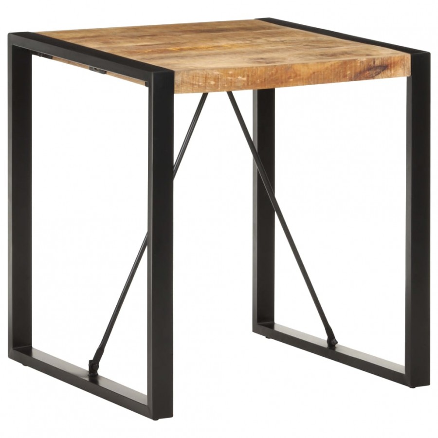 Table à manger 70x70x75 cm Bois de manguier massif brut