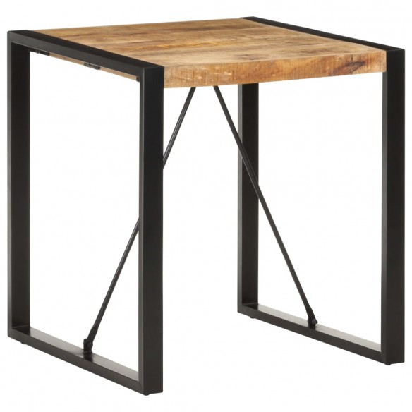 Table à manger 70x70x75 cm Bois de manguier massif brut