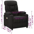 Fauteuil de massage Noir Tissu