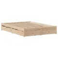 Cadre de lit sans matelas 150x200 cm bois de pin massif