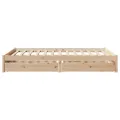 Cadre de lit sans matelas 150x200 cm bois de pin massif
