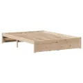 Cadre de lit sans matelas 150x200 cm bois de pin massif