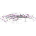 Cadre de lit sans matelas 150x200 cm bois de pin massif