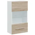 Meubles TV avec lumière LED 5pcs chêne sonoma bois d'ingénierie
