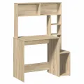 Bureau avec étagères chêne sonoma 100x45x140 cm