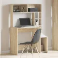 Bureau avec étagères chêne sonoma 100x45x140 cm