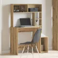 Bureau avec étagères chêne artisanal Bois d'ingénierie