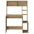 Bureau avec étagères chêne artisanal Bois d'ingénierie