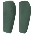 Tête de lit avec oreilles Vert foncé 203x23x78/88 cm Velours