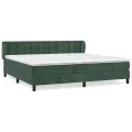cadre de lit et matelas Vert foncé 200x200cm Velours