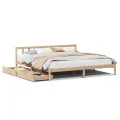 Cadre de lit sans matelas 180x200 cm bois massif de pin