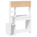 Bureau avec étagères blanc 100x45x140 cm bois d'ingénierie