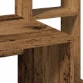 Bureau avec étagères vieux bois 100x45x140 cm bois d'ingénierie