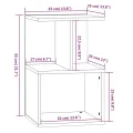 Tables de chevet 2 pcs Sonoma gris 35x35x55 cm Bois ingénierie