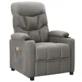 Fauteuil de massage Gris clair Tissu