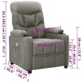 Fauteuil de massage Gris clair Tissu