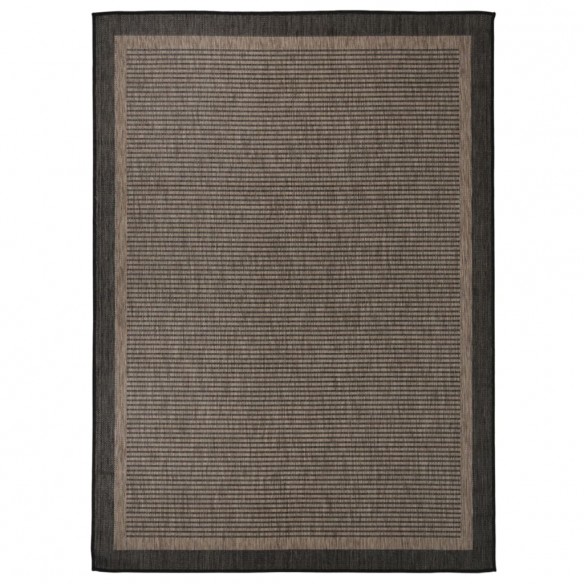 Tapis à tissage plat d'extérieur 200x280 cm Marron foncé