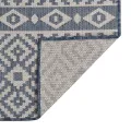 Tapis à tissage plat d'extérieur 160x230 cm Rayures bleues
