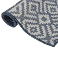 Tapis à tissage plat d'extérieur 160x230 cm Rayures bleues