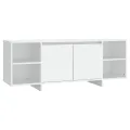 Meuble TV blanc 130x35x50 cm bois d'ingénierie
