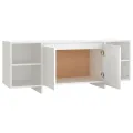 Meuble TV blanc 130x35x50 cm bois d'ingénierie