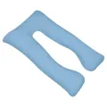 Coussin de grossesse 90 x 145 cm Bleu clair