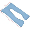 Coussin de grossesse 90 x 145 cm Bleu clair