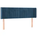 Tête de lit à LED Bleu foncé 147x16x78/88 cm Velours