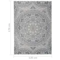 Tapis à tissage plat d'extérieur 120x170 cm Motif bleu