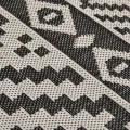 Tapis à tissage plat d'extérieur 120x170 cm Rayures noires