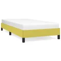 Cadre de lit sans matelas vert 100x200 cm tissu