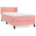cadre de lit et matelas Rose 80x200 cm Velours