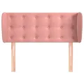 Tête de lit avec oreilles Rose 103x23x78/88 cm Velours