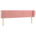 Tête de lit avec oreilles Rose 203x23x78/88 cm Velours