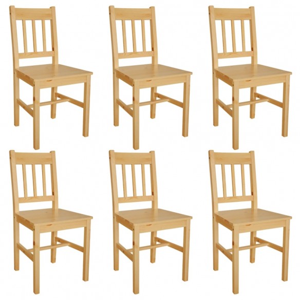 Chaises à manger lot de 6 pinède