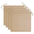 Chaises de jardin et coussins lot de 4 Gris Bois acacia massif