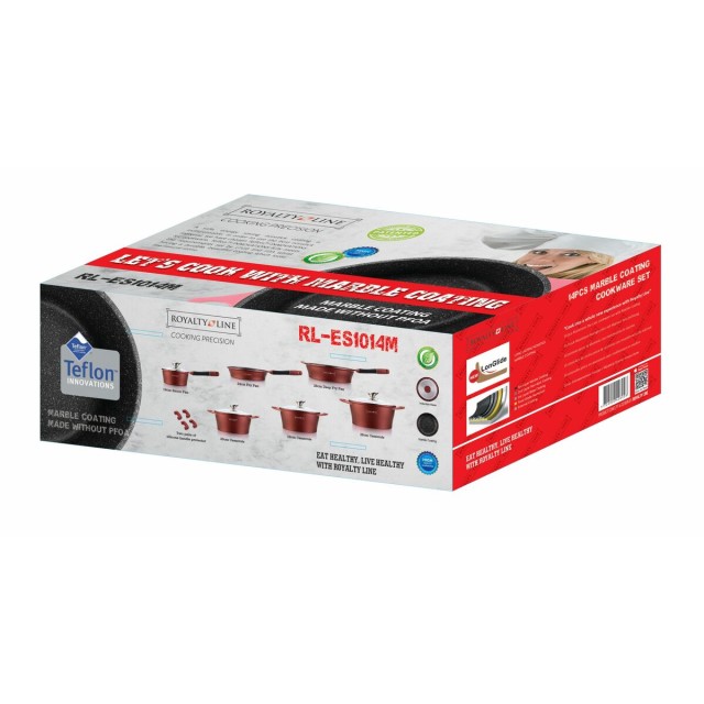 Batteria da Cucina Royalty Line ES2014M Grigio Argentato 14 Parti