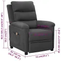 Fauteuil de massage Gris foncé Tissu