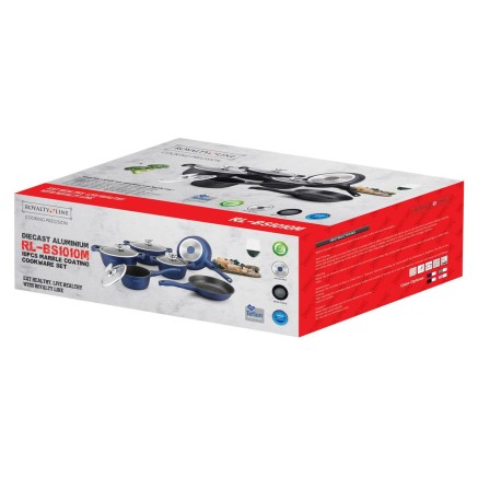 Batería de Cocina Royalty Line BS1010M Negro Rojo 10 Piezas 2