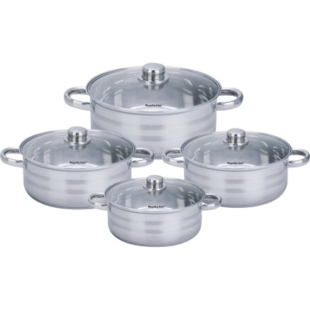 Batteria da Cucina Royalty Line SP8 Acciaio 8 Pezzi