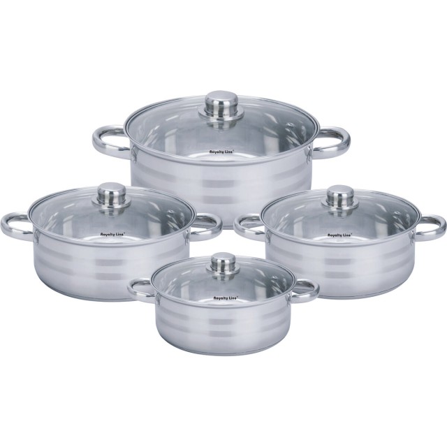 Batería de Cocina Royalty Line SP8 Acero 8 Piezas