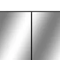 Armoire à miroir de salle de bain LED Noir 80x15x60 cm MDF