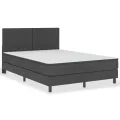 cadre de lit Gris foncé Tissu 140x200 cm