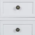 Table de chevet avec 2 tiroirs MDF Blanc